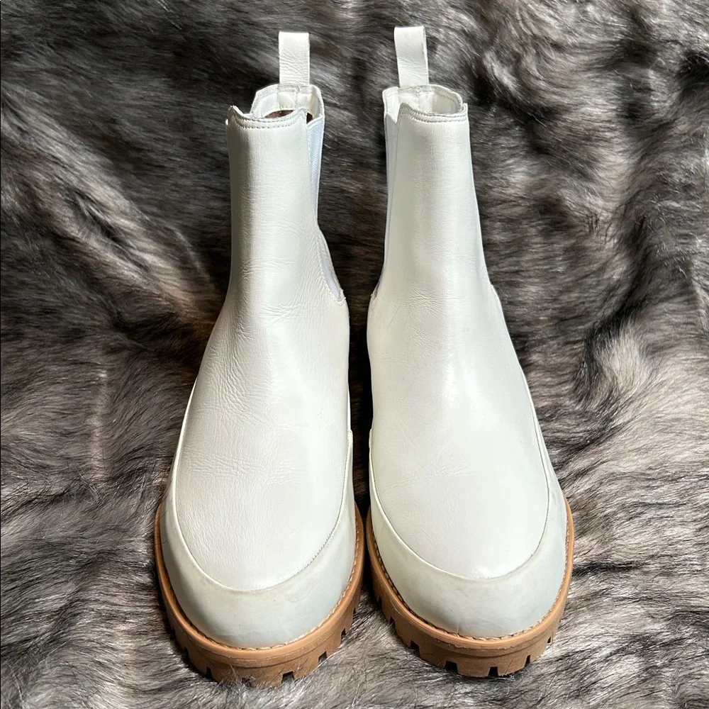 Rebecca Allen Women's The All Weather Boot White Lug Sole Size Women’s 8.5
